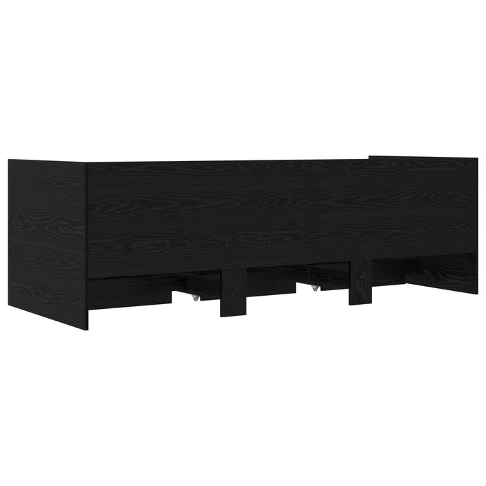 Cadru de pat cu depozitare Stejar Negru 80 x 200 cm WALTI