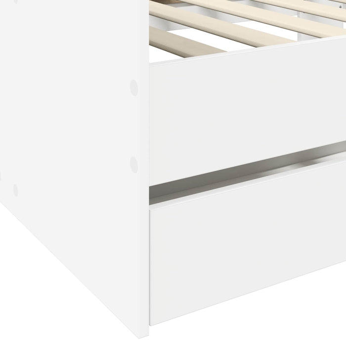 Cadru de pat cu depozitare Alb 80 x 200 cm Lemn prelucrat WALTI