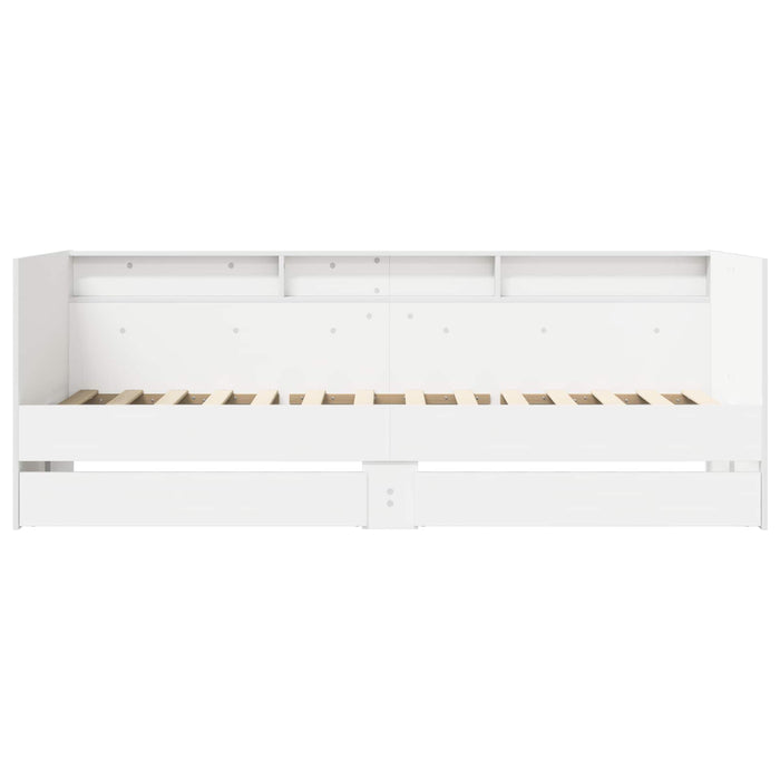 Cadru de pat cu depozitare Alb 80 x 200 cm Lemn prelucrat WALTI