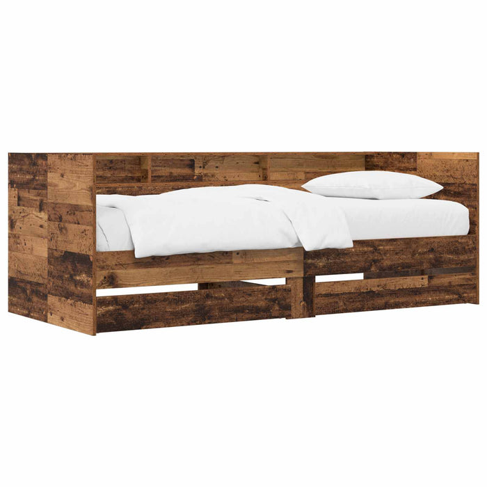 Cadru de pat cu depozitare Lemn vechi 80 x 200 cm WALTI