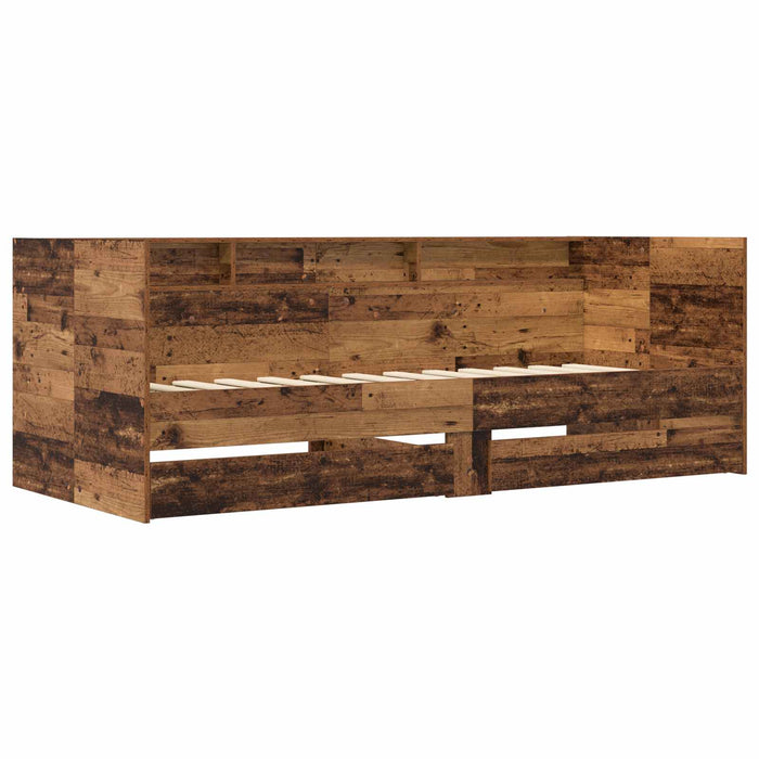 Cadru de pat cu depozitare Lemn vechi 80 x 200 cm WALTI