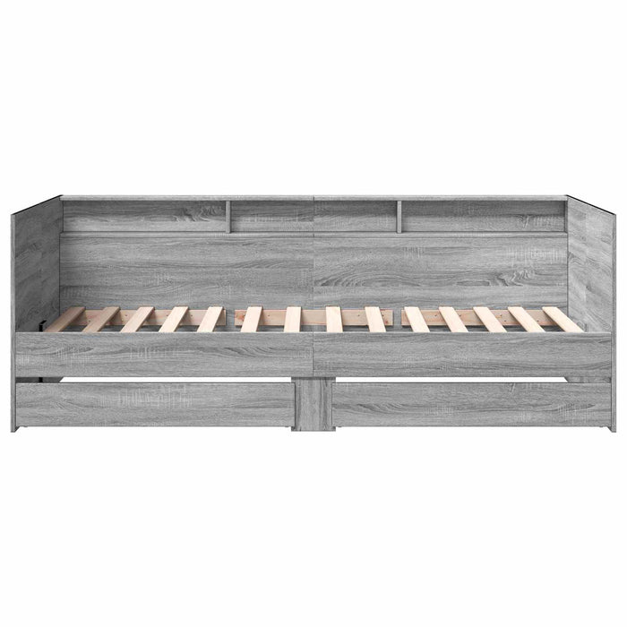 Cadru de pat cu depozitare Sonoma gri 80 x 200 cm WALTI
