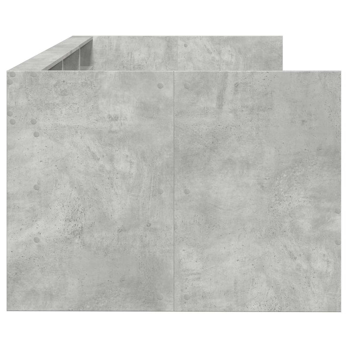 Cadru de pat cu depozitare Gri Beton 80 x 200 cm Lemn prelucrat WALTI
