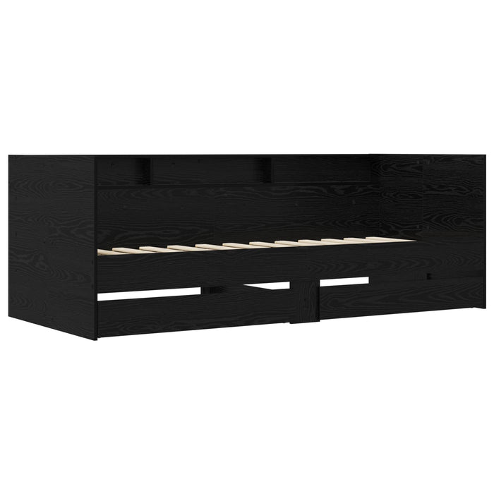 Cadru de pat cu depozitare Stejar Negru 80 x 200 cm WALTI