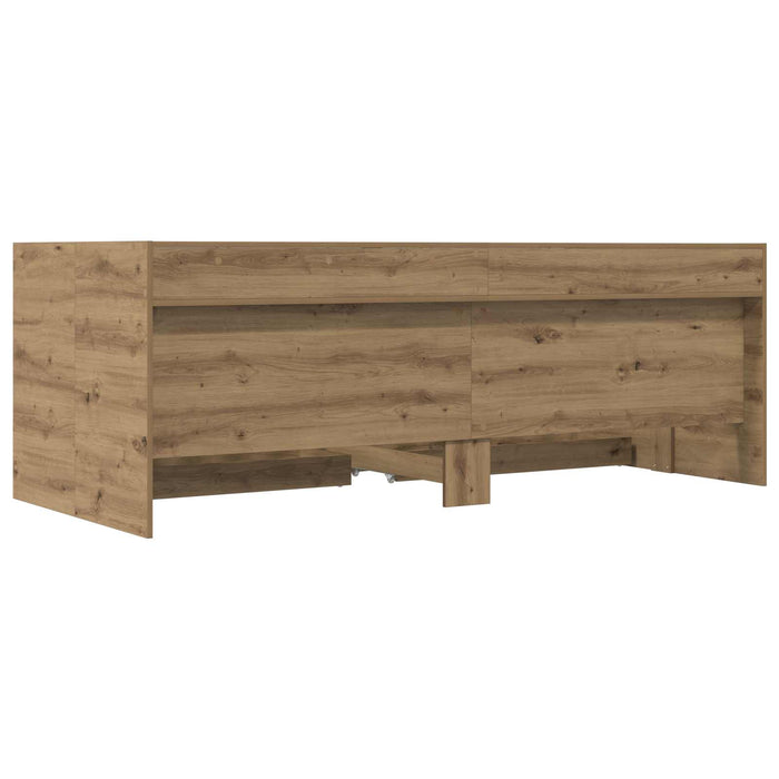Cadru de pat cu depozitare Stejar artizanal 80 x 200 cm WALTI