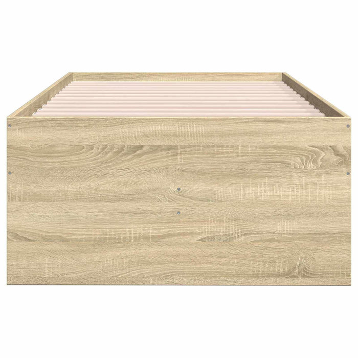 Cadru de pat cu depozitare cu sertar Stejar Sonoma 80 x 200 cm WALTI
