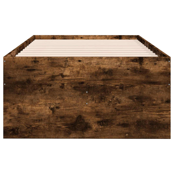 Cadru de pat cu depozitare cu sertar Stejar fumuriu 80 x 200 cm WALTI
