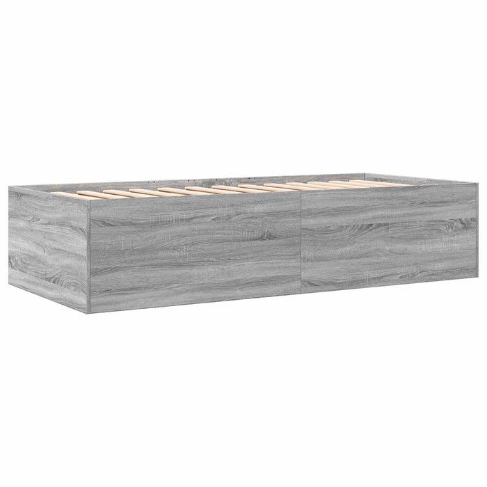 Cadru de pat cu depozitare cu sertar Sonoma gri 80 x 200 cm WALTI