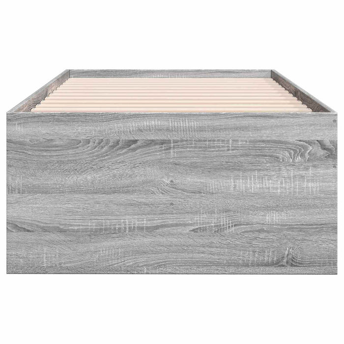 Cadru de pat cu depozitare cu sertar Sonoma gri 80 x 200 cm WALTI