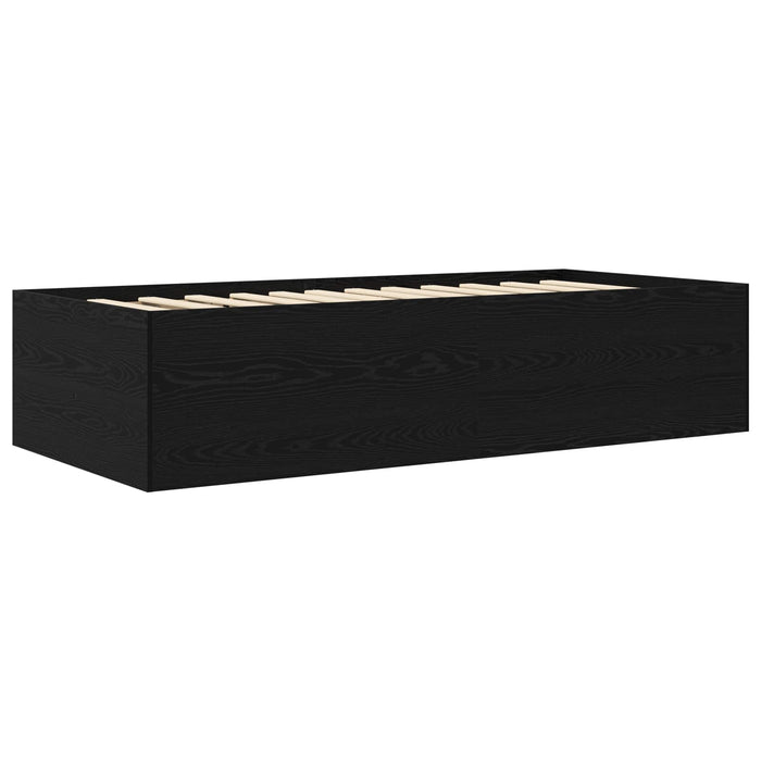 Cadru de pat cu depozitare cu sertar Stejar Negru 80 x 200 cm WALTI