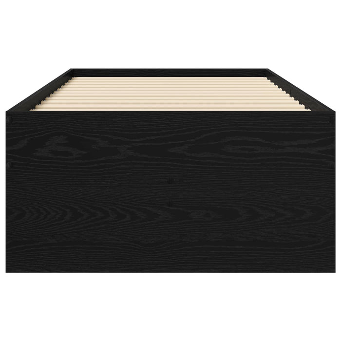 Cadru de pat cu depozitare cu sertar Stejar Negru 80 x 200 cm WALTI