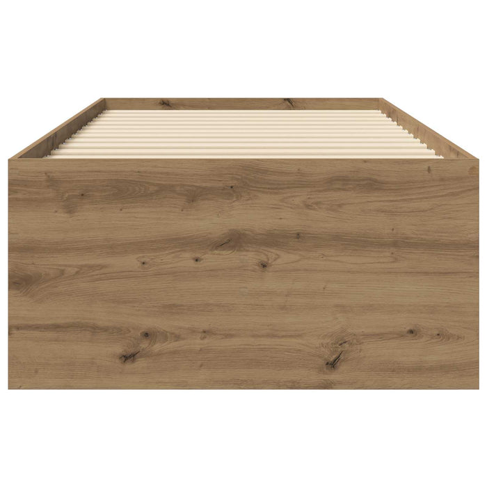 Cadru de pat cu depozitare Stejar artizanal 80 x 200 cm WALTI