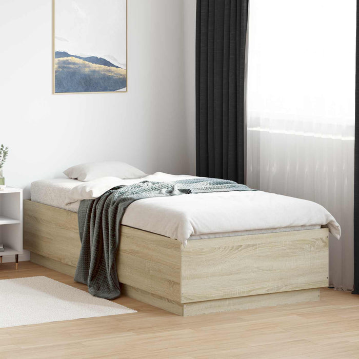 Cadru de pat Stejar Sonoma 80 x 200 cm Lemn prelucrat WALTI