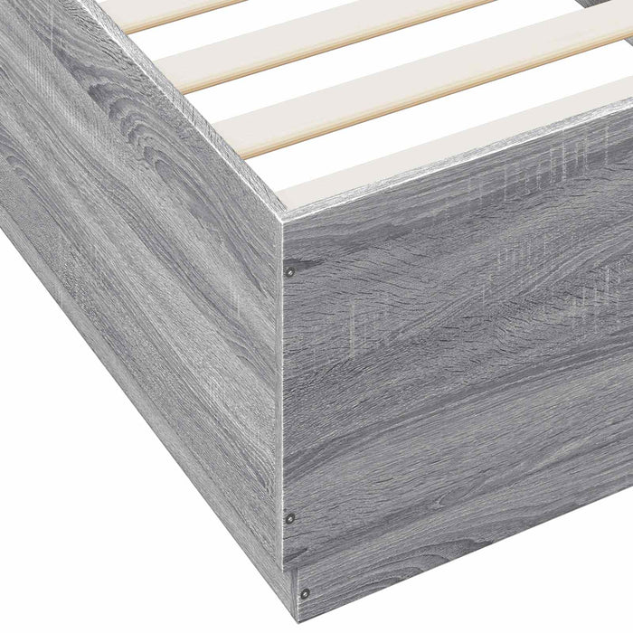 Cadru de pat Sonoma gri 80 x 200 cm Lemn prelucrat WALTI