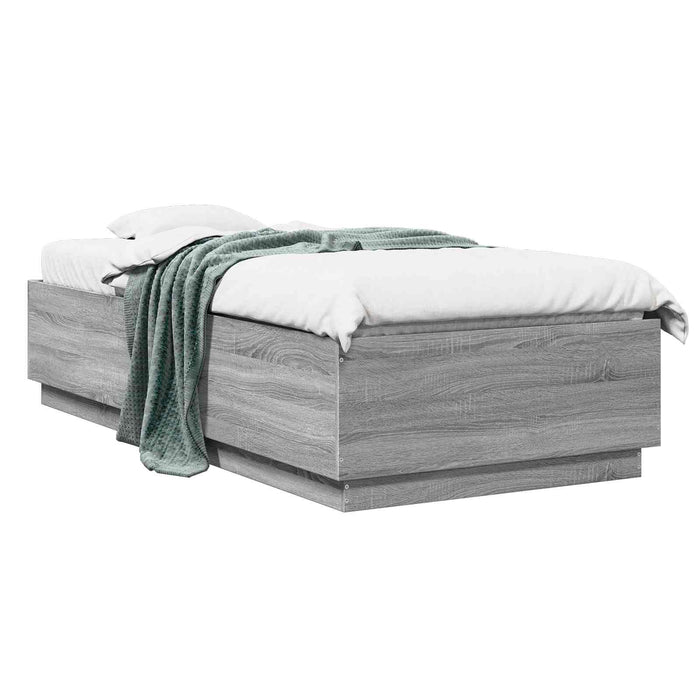 Cadru de pat Sonoma gri 80 x 200 cm Lemn prelucrat WALTI