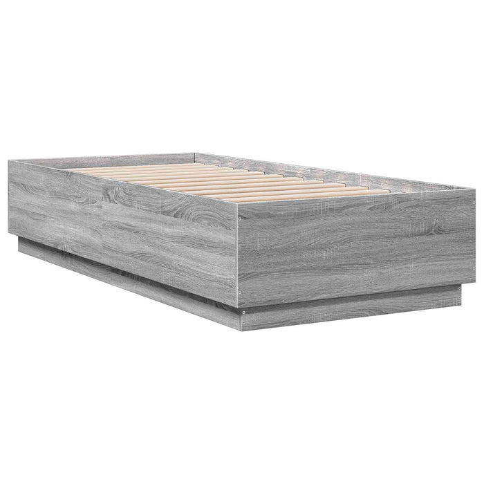 Cadru de pat Sonoma gri 80 x 200 cm Lemn prelucrat WALTI