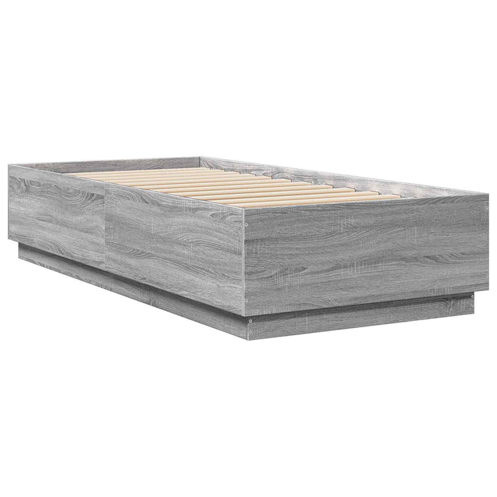 Cadru de pat Sonoma gri 80 x 200 cm Lemn prelucrat WALTI