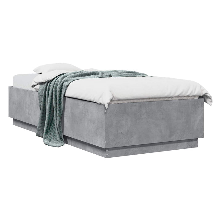 Cadru de pat Gri Beton 80 x 200 cm Lemn prelucrat WALTI