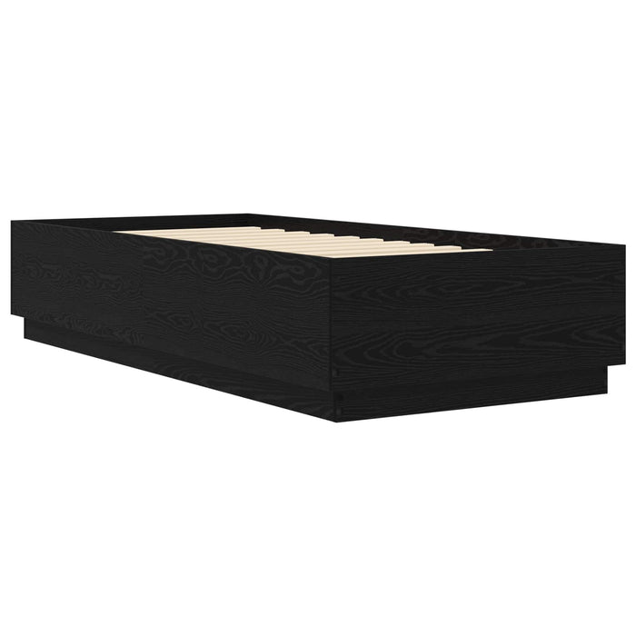 Cadru de pat Stejar Negru 80 x 200 cm Lemn prelucrat WALTI