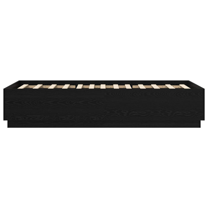 Cadru de pat Stejar Negru 80 x 200 cm Lemn prelucrat WALTI