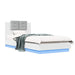 Cadru de pat cu LED Alb 80 x 200 cm Lemn prelucrat - WALTI WALTI