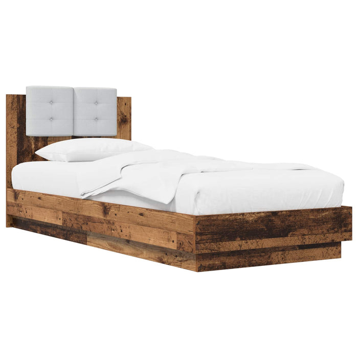 Cadru de pat cu LED Lemn vechi 80 x 200 cm Lemn prelucrat - WALTI WALTI