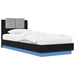 Cadru de pat cu LED Stejar Negru 80 x 200 cm Lemn prelucrat - WALTI WALTI