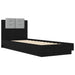 Cadru de pat cu LED Stejar Negru 80 x 200 cm Lemn prelucrat - WALTI WALTI
