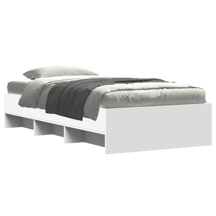 Cadru de pat cu raft Alb 80 x 200 cm Lemn prelucrat WALTI