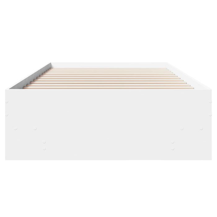Cadru de pat cu raft Alb 80 x 200 cm Lemn prelucrat WALTI