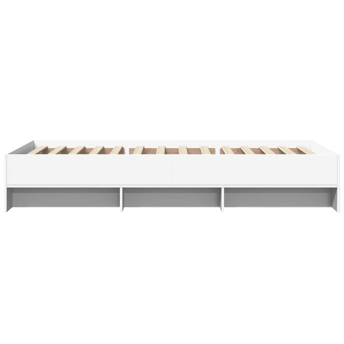Cadru de pat cu raft Alb 80 x 200 cm Lemn prelucrat WALTI