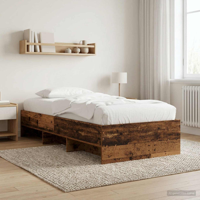 Cadru de pat cu raft Lemn vechi 80 x 200 cm Lemn prelucrat WALTI