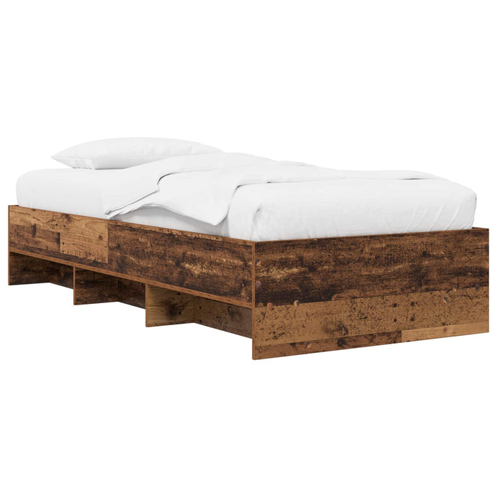 Cadru de pat cu raft Lemn vechi 80 x 200 cm Lemn prelucrat WALTI