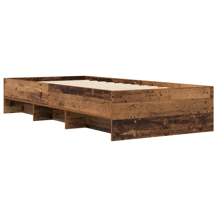 Cadru de pat cu raft Lemn vechi 80 x 200 cm Lemn prelucrat WALTI