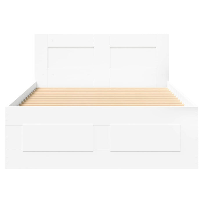 Cadru de Pat cu Tăblie Alb 80 x 200 cm Lemn prelucrat WALTI