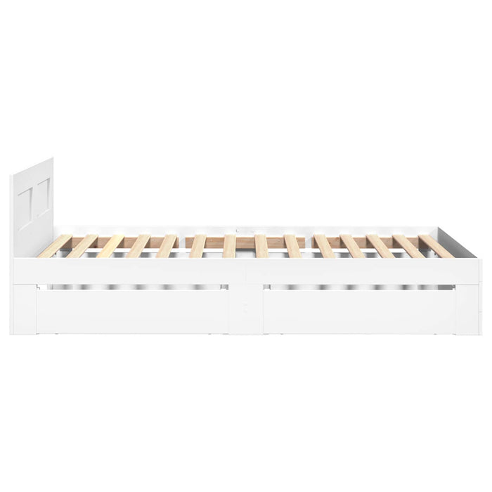 Cadru de Pat cu Tăblie Alb 80 x 200 cm Lemn prelucrat WALTI