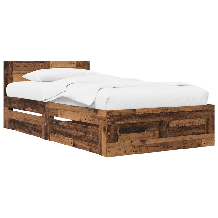 Cadru de Pat cu Tăblie Lemn vechi 80 x 200 cm Lemn prelucrat WALTI