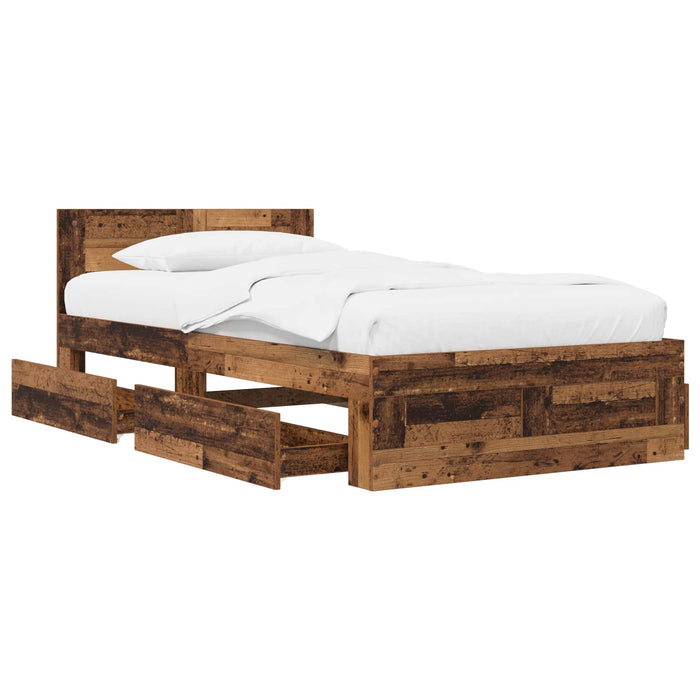 Cadru de Pat cu Tăblie Lemn vechi 80 x 200 cm Lemn prelucrat WALTI