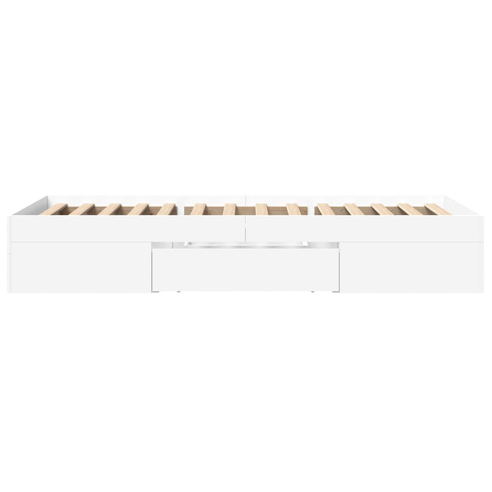 Cadru de pat cu depozitare Alb 80 x 200 cm Lemn prelucrat WALTI