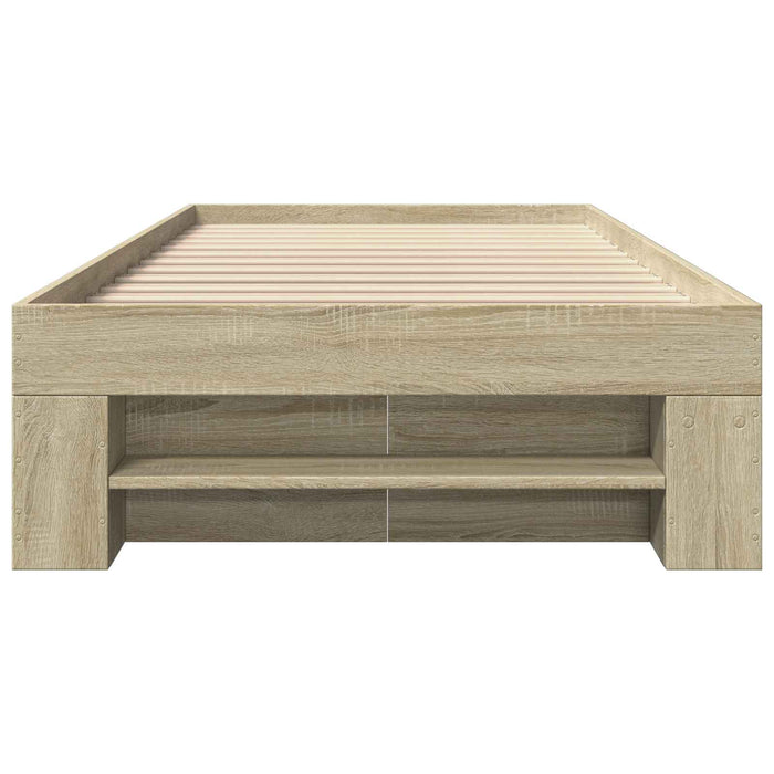 Cadru de pat cu depozitare cu sertar Stejar Sonoma 80 x 200 cm WALTI
