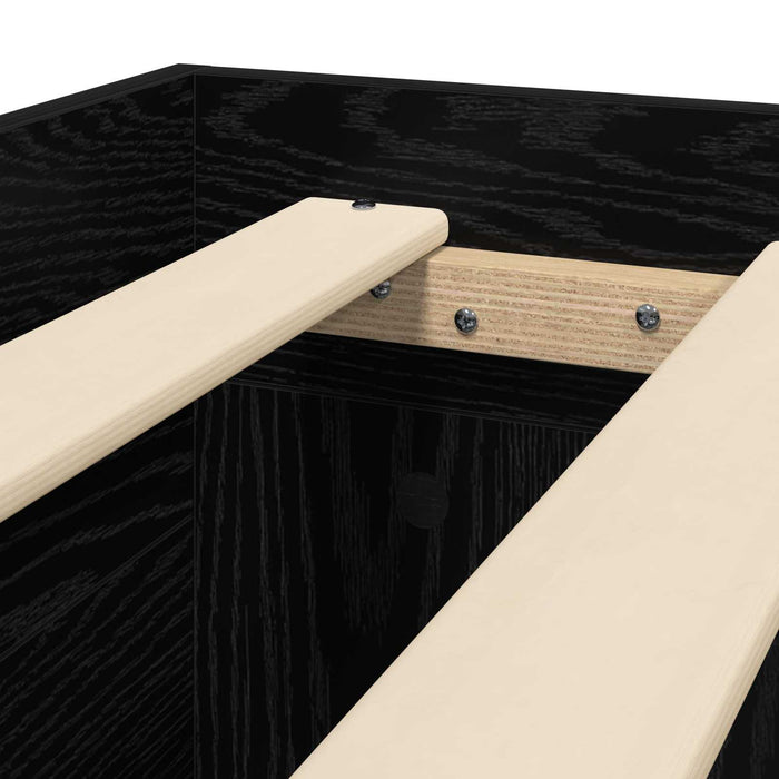 Cadru de pat cu depozitare cu sertar Stejar Negru 80 x 200 cm WALTI