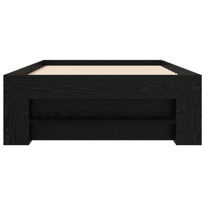 Cadru de pat cu depozitare cu sertar Stejar Negru 80 x 200 cm WALTI