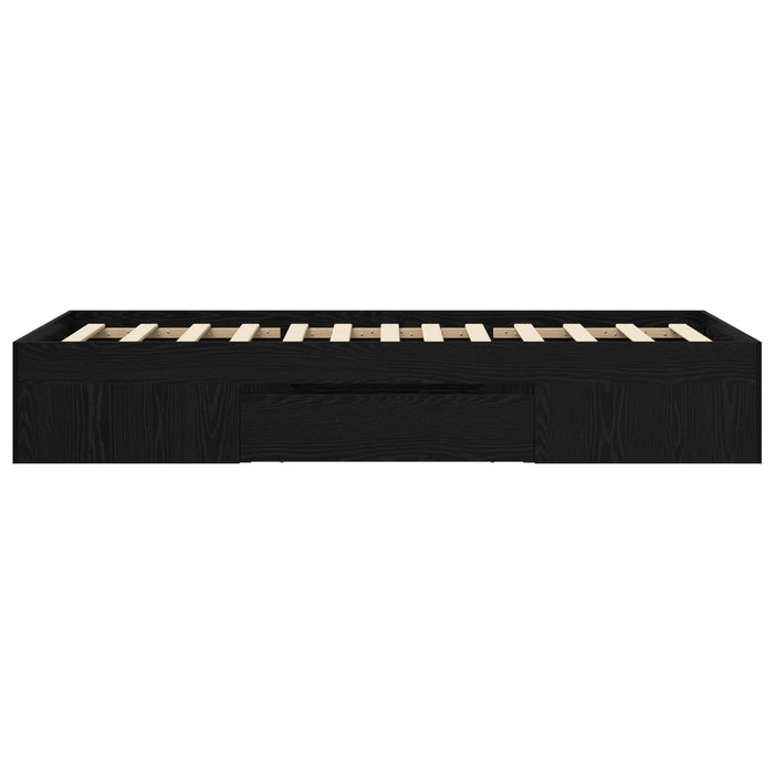 Cadru de pat cu depozitare cu sertar Stejar Negru 80 x 200 cm WALTI