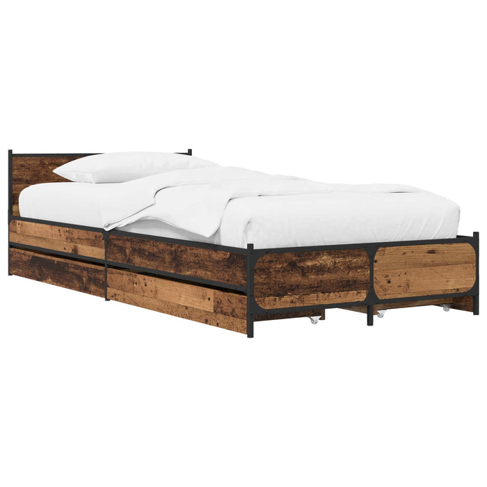 Cadru de Pat cu Tăblie Lemn vechi 80 x 200 cm Lemn prelucrat WALTI