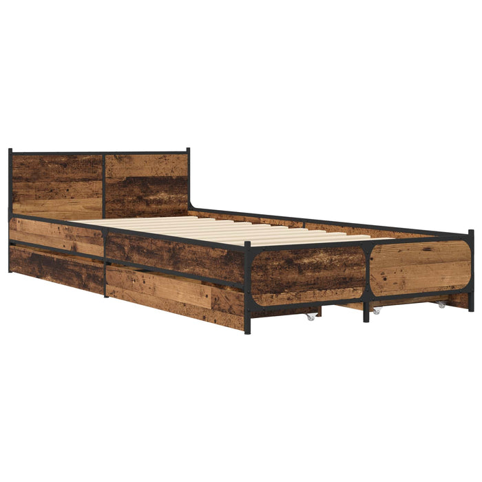 Cadru de Pat cu Tăblie Lemn vechi 80 x 200 cm Lemn prelucrat WALTI