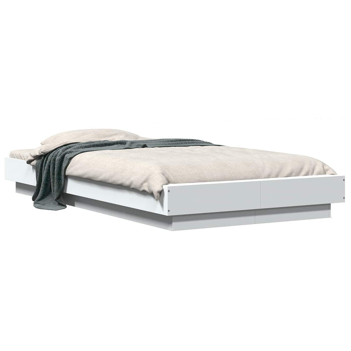Cadru de pat la sol Alb 80 x 210 cm Lemn prelucrat WALTI