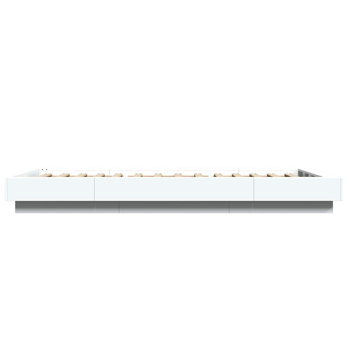 Cadru de pat la sol Alb 80 x 210 cm Lemn prelucrat WALTI