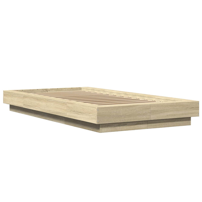 Cadru de pat la sol Stejar Sonoma 80 x 210 cm Lemn prelucrat WALTI