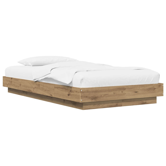 Cadru de pat la sol Stejar artizanal 80 x 210 cm Lemn prelucrat WALTI