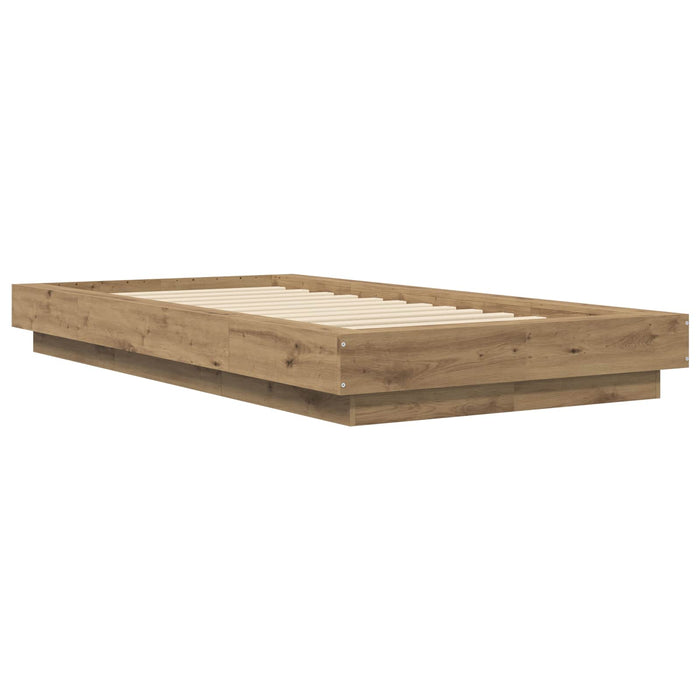 Cadru de pat la sol Stejar artizanal 80 x 210 cm Lemn prelucrat WALTI